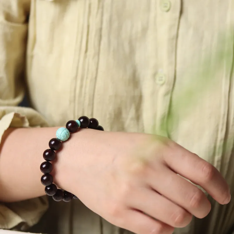 LINKY Laboratory Small Leaf Red Sandalwood Bracelets Unisex-12