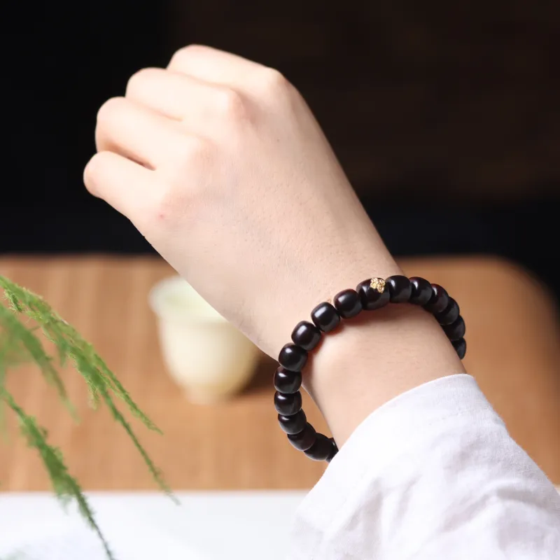 LINKY Laboratory Small Leaf Red Sandalwood Bracelets Unisex-3