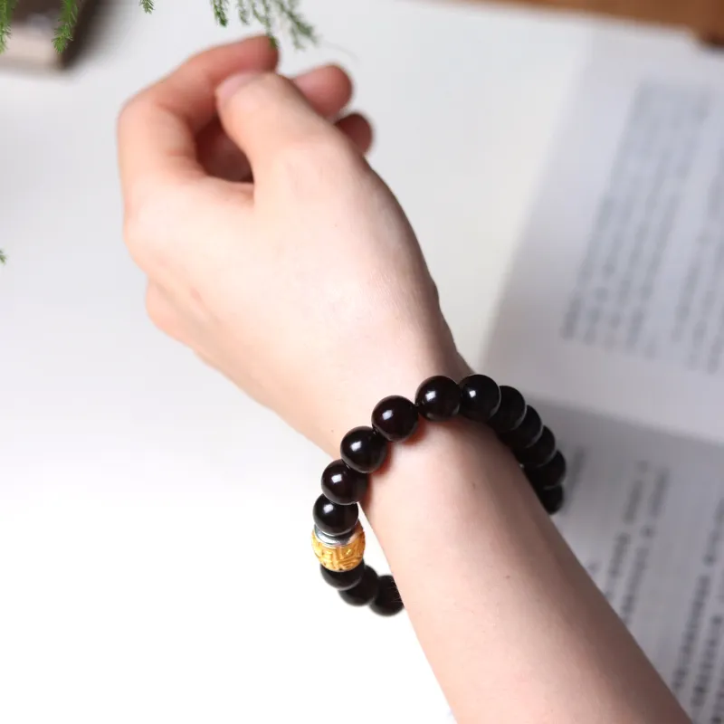 LINKY Laboratory Small Leaf Red Sandalwood Bracelets Unisex-23