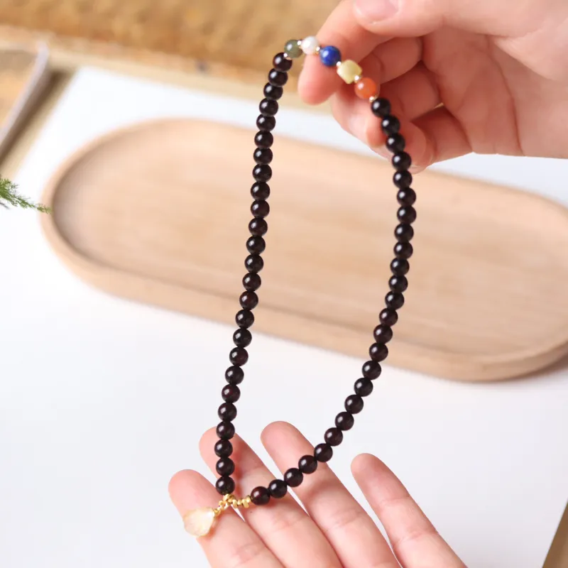 LINKY Laboratory Small Leaf Red Sandalwood Bracelets Unisex-4