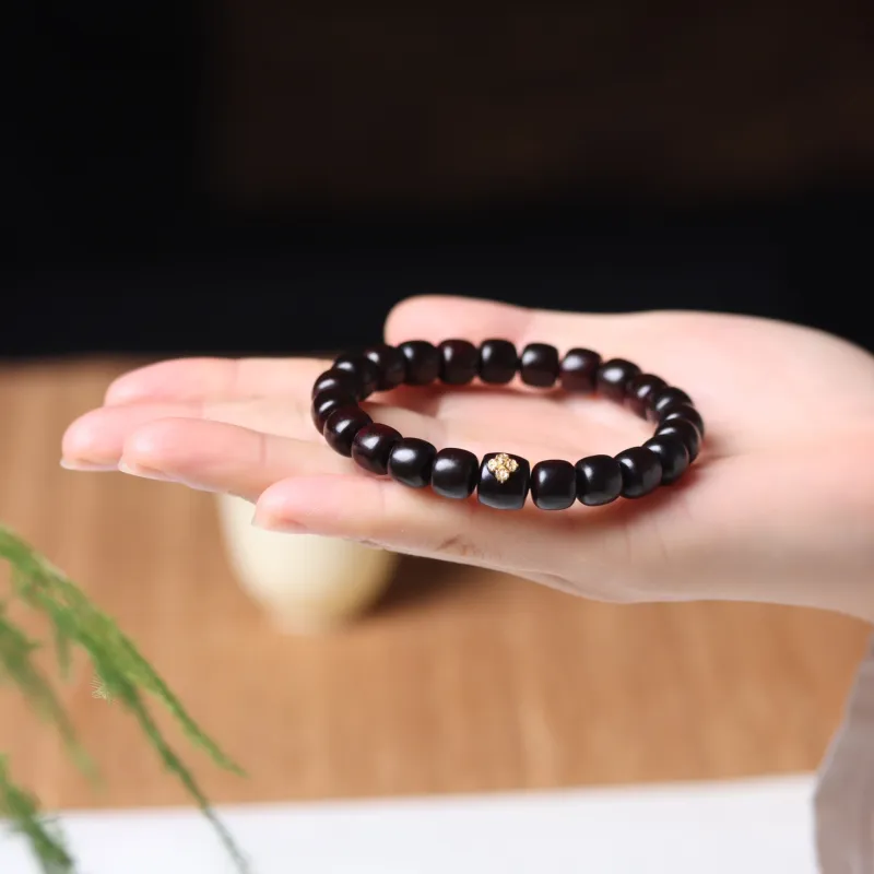 LINKY Laboratory Small Leaf Red Sandalwood Bracelets Unisex-2