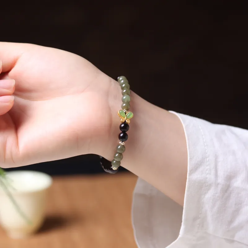 LINKY Laboratory Small Leaf Red Sandalwood Bracelets Unisex-1