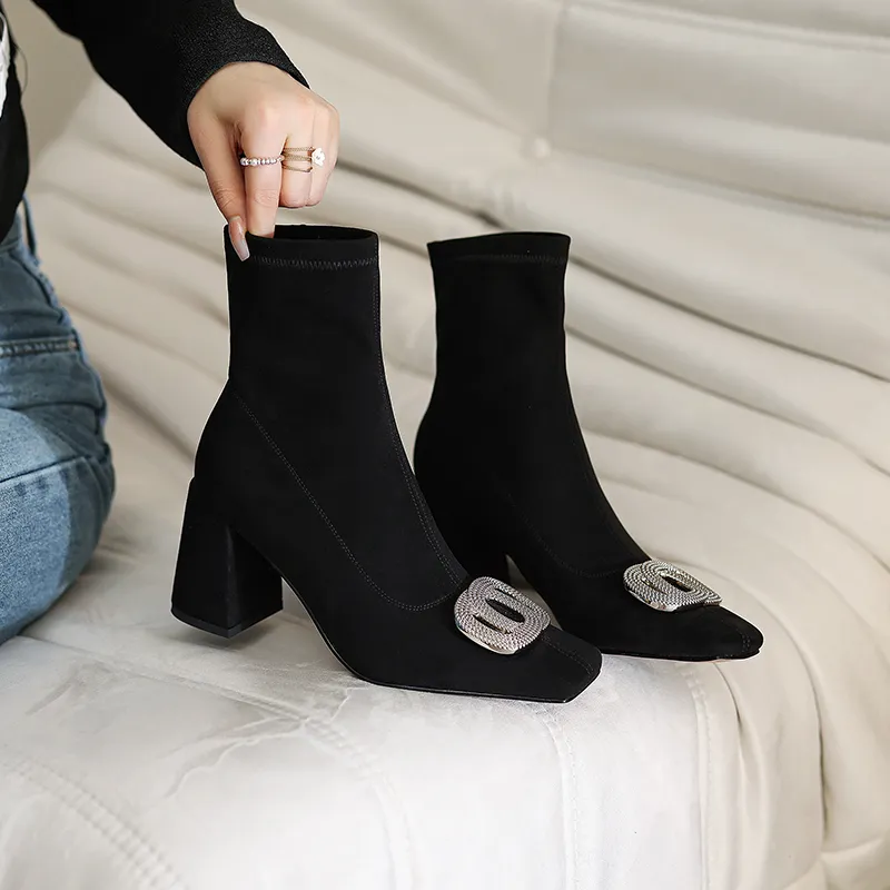 Ruby L Ankle Boots 8cm Women's Black-1