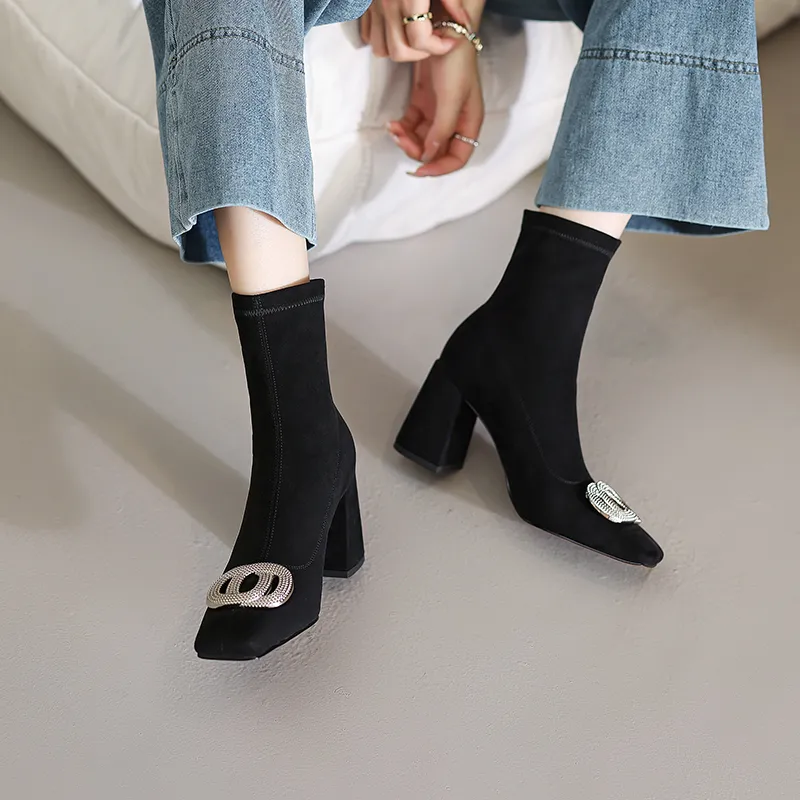 Ruby L Ankle Boots 8cm Women's Black-4