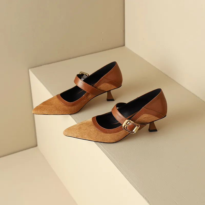 Ruby L Slim Heel High Heels 5cm Women's-5