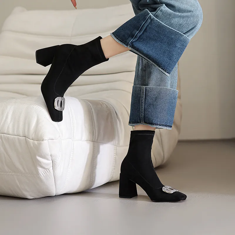 Ruby L Ankle Boots 8cm Women's Black-5