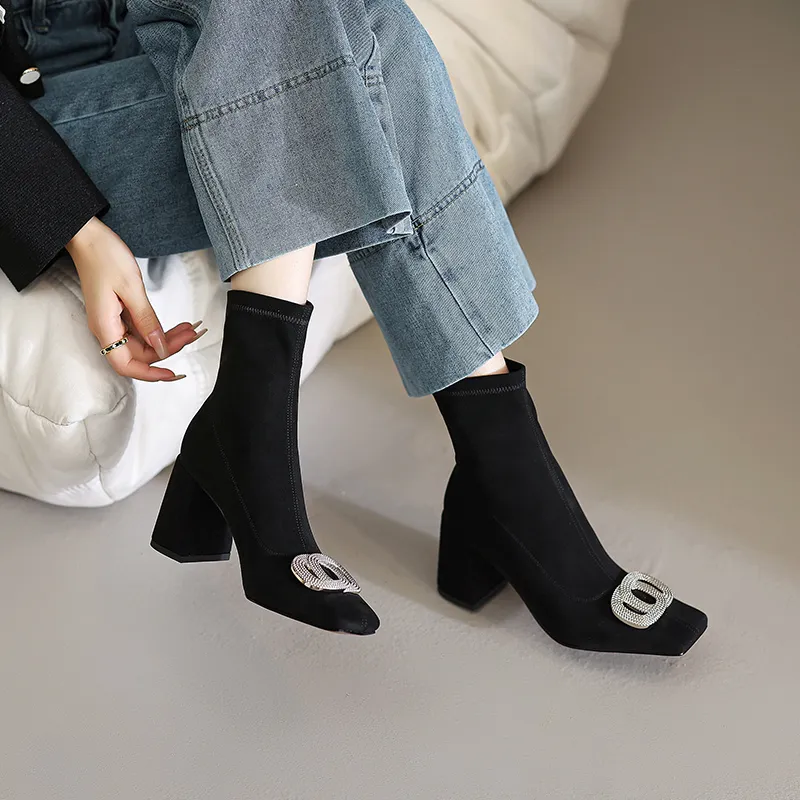 Ruby L Ankle Boots 8cm Women's Black-3