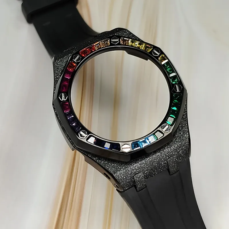 Vickit Offshore Color Diamond Black Matte Case Collection Watch Cases Unisex-6