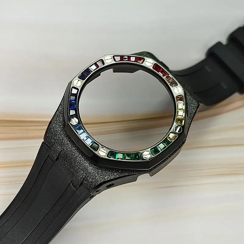 Vickit Offshore Color Diamond Black Matte Case Collection Watch Cases Unisex-7