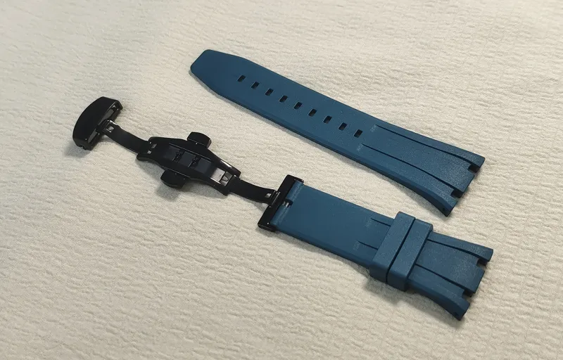 Vickit Black Buckle Collection Casio Compatibility Watch Band 17 Fluoroelastomer Material-14