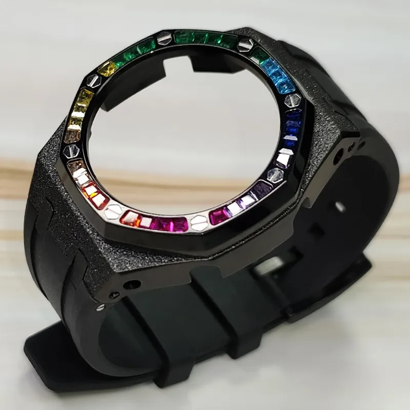 Vickit Color Diamond Black Frosted Case Collection Watch Cases Unisex-3