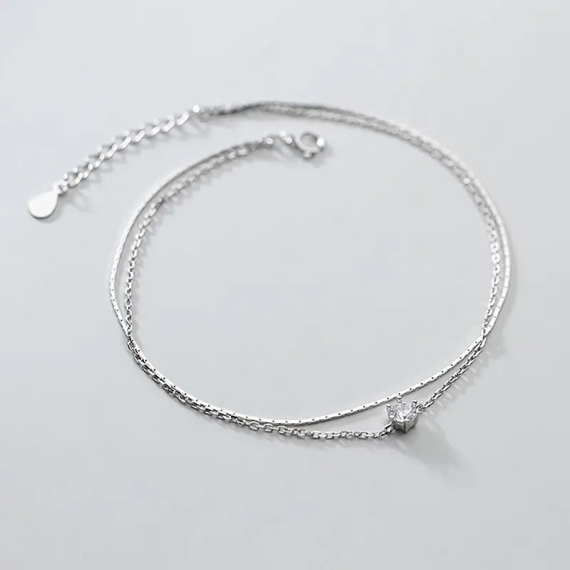 DTOTO S925 Silver Anklets Unisex-2