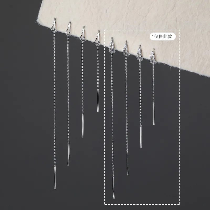 DTOTO 925 Sterling Silver Drop Earrings Unisex-2
