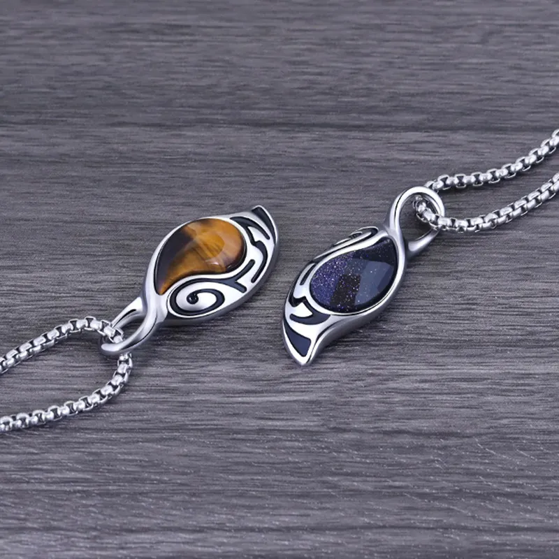 DTOTO Tiger's Eye Stone Necklaces Unisex-3
