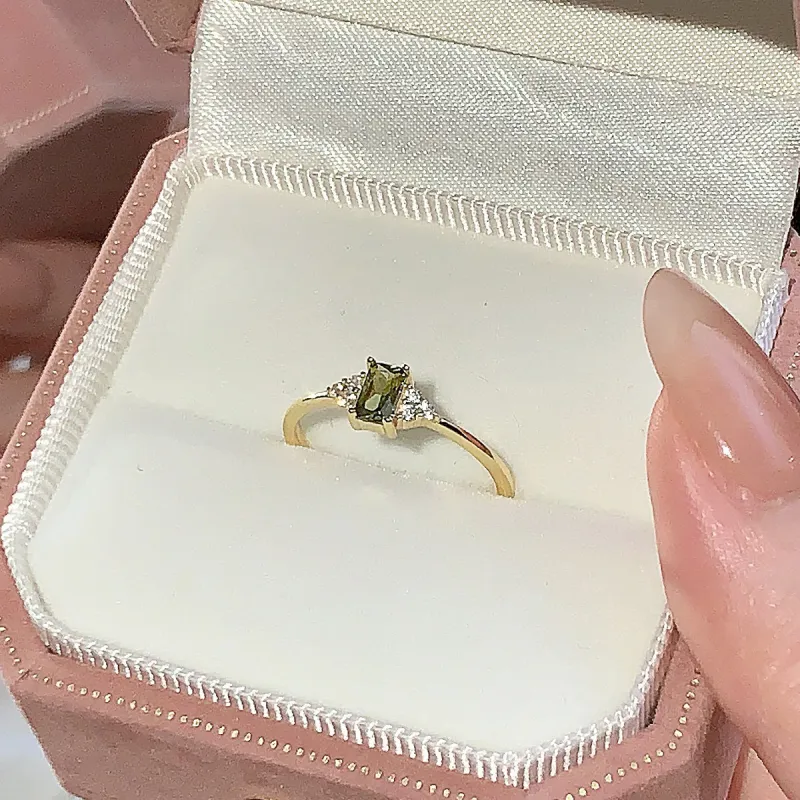 DTOTO S925 Silver Rings Unisex Green-6