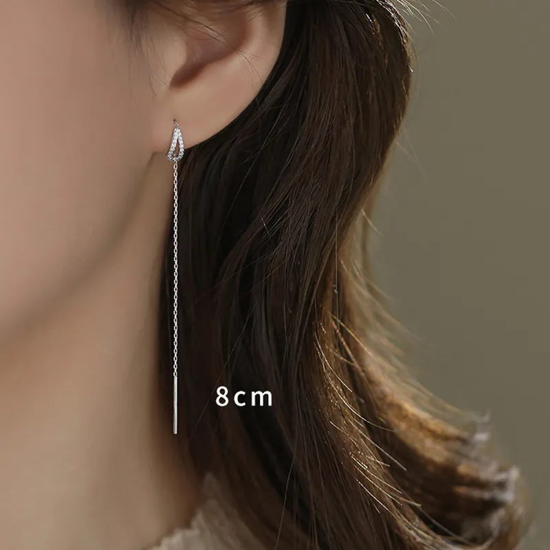 DTOTO 925 Sterling Silver Drop Earrings Unisex-5