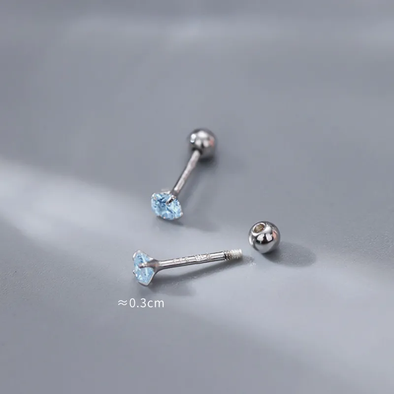 DTOTO S999 Fine Silver Stud Earrings Unisex-12