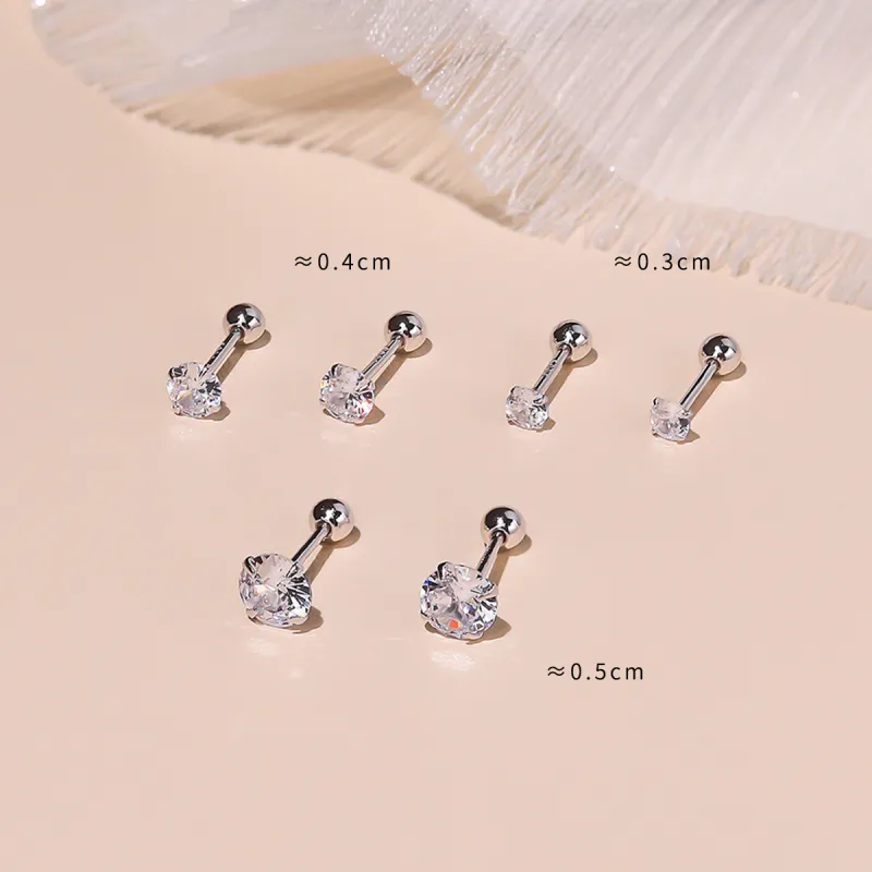 DTOTO S999 Fine Silver Stud Earrings Unisex-3