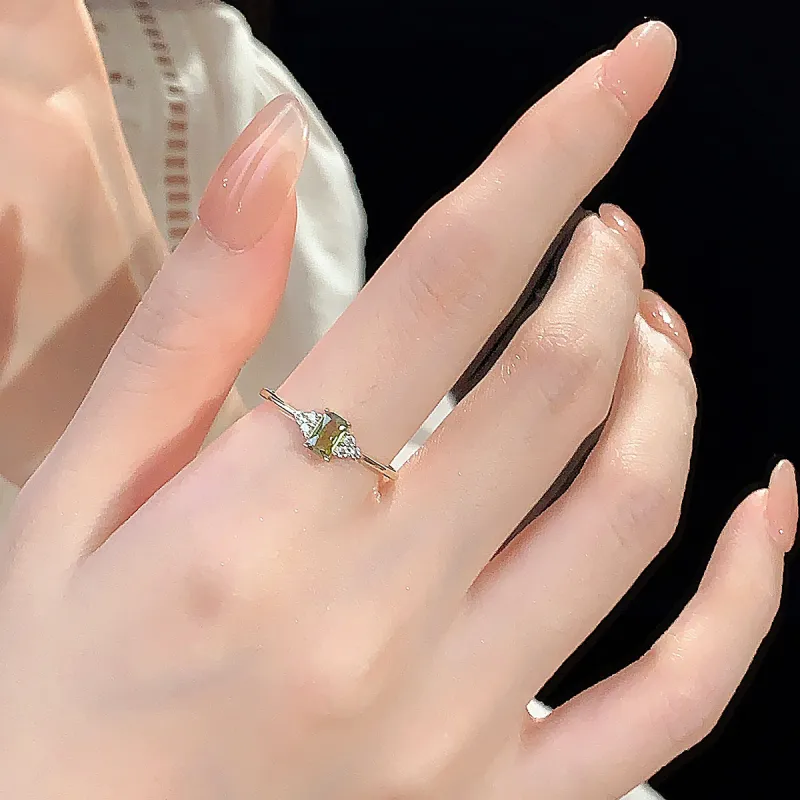 DTOTO S925 Silver Rings Unisex Green-1