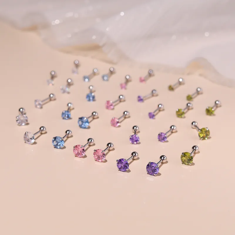 DTOTO S999 Fine Silver Stud Earrings Unisex-1