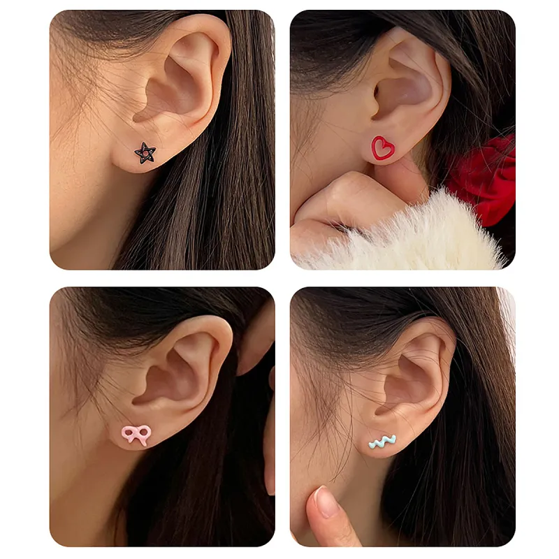 DTOTO 999 Fine Silver Stud Earrings Unisex-15