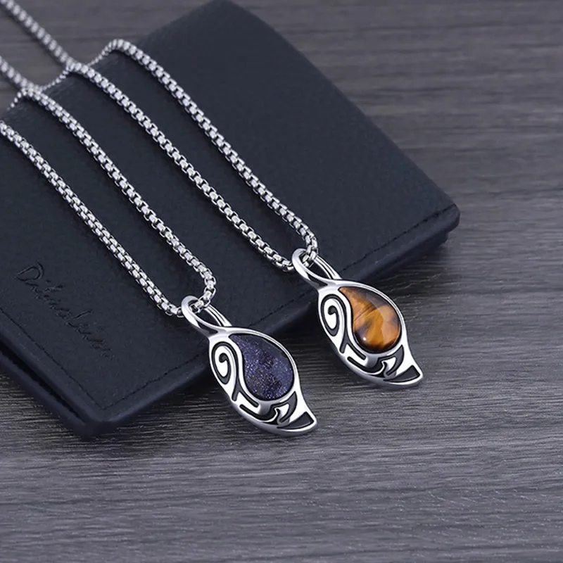 DTOTO Tiger's Eye Stone Necklaces Unisex-1