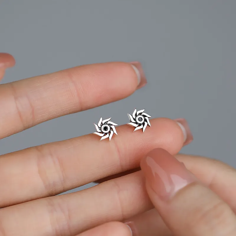 DTOTO 999 Fine Silver Stud Earrings Unisex-2