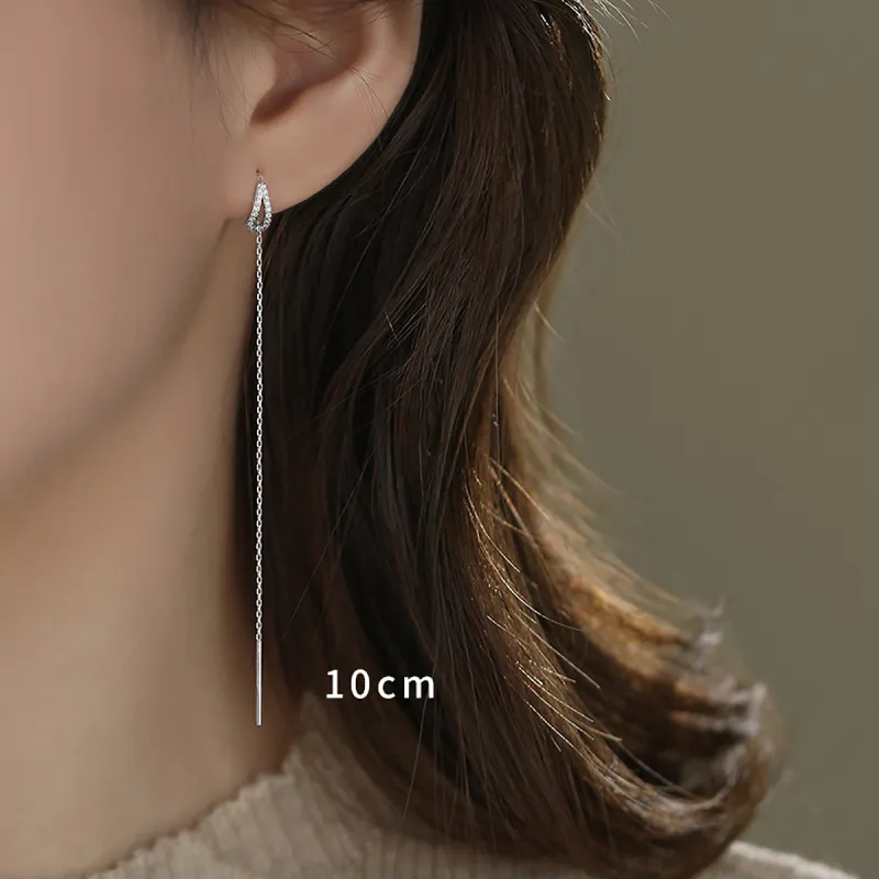 DTOTO 925 Sterling Silver Drop Earrings Unisex-6