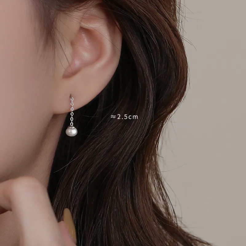 DTOTO S999 Fine Silver Drop Earrings Women's-3