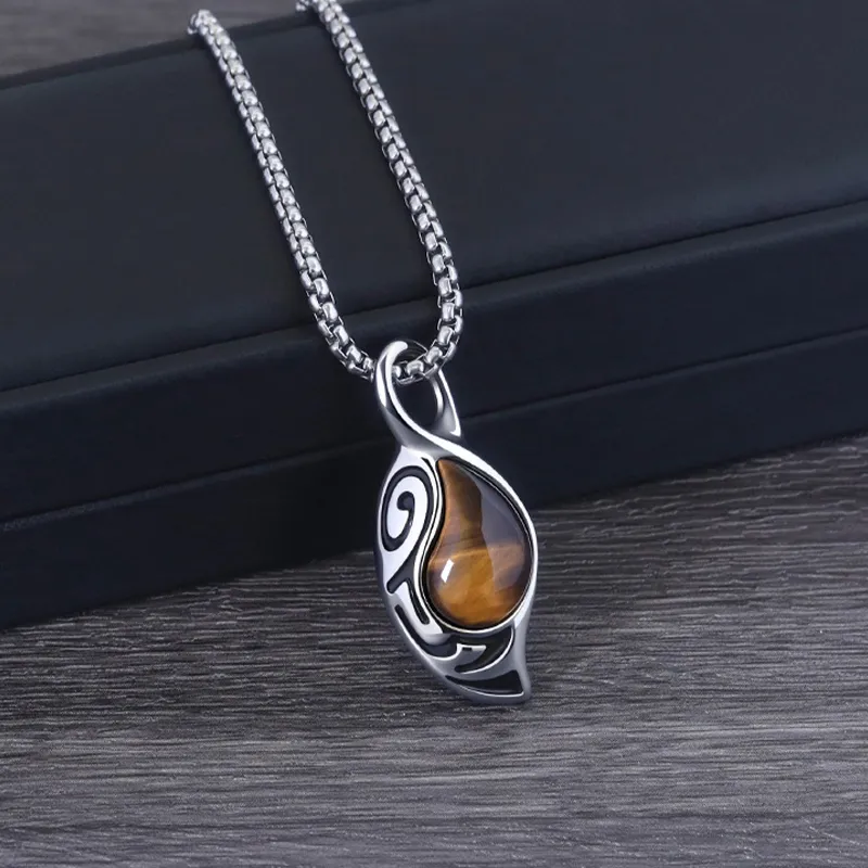DTOTO Tiger's Eye Stone Necklaces Unisex-2