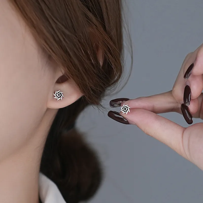 DTOTO 999 Fine Silver Stud Earrings Unisex-1