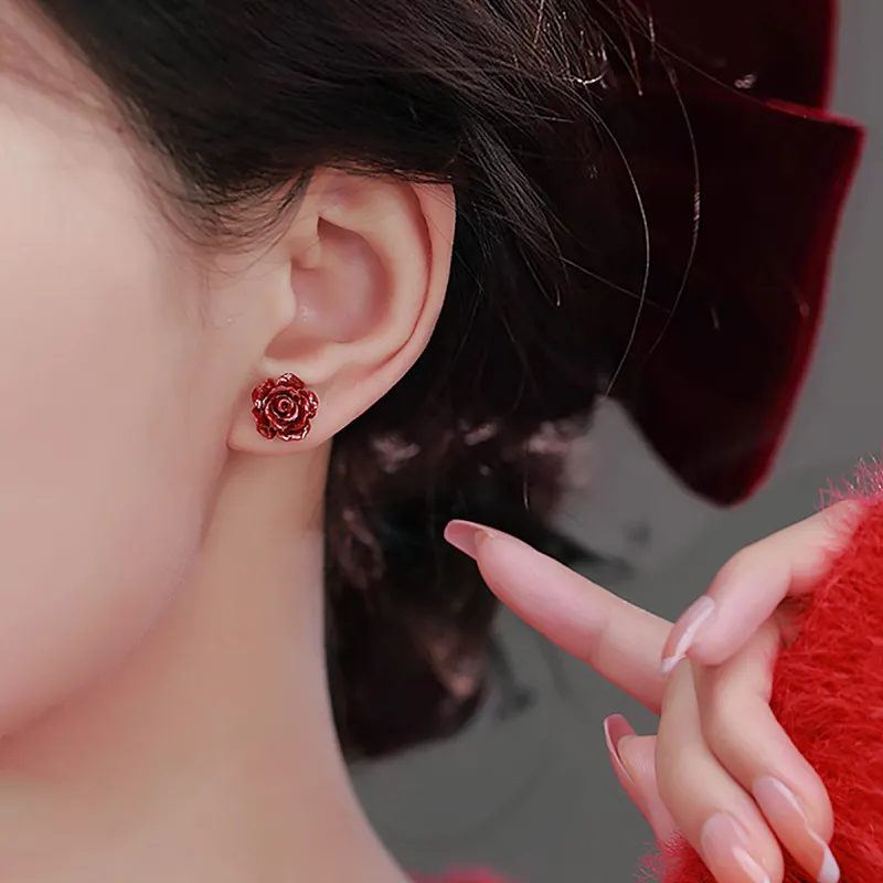 DTOTO Cinnabar Stud Earrings Unisex-4