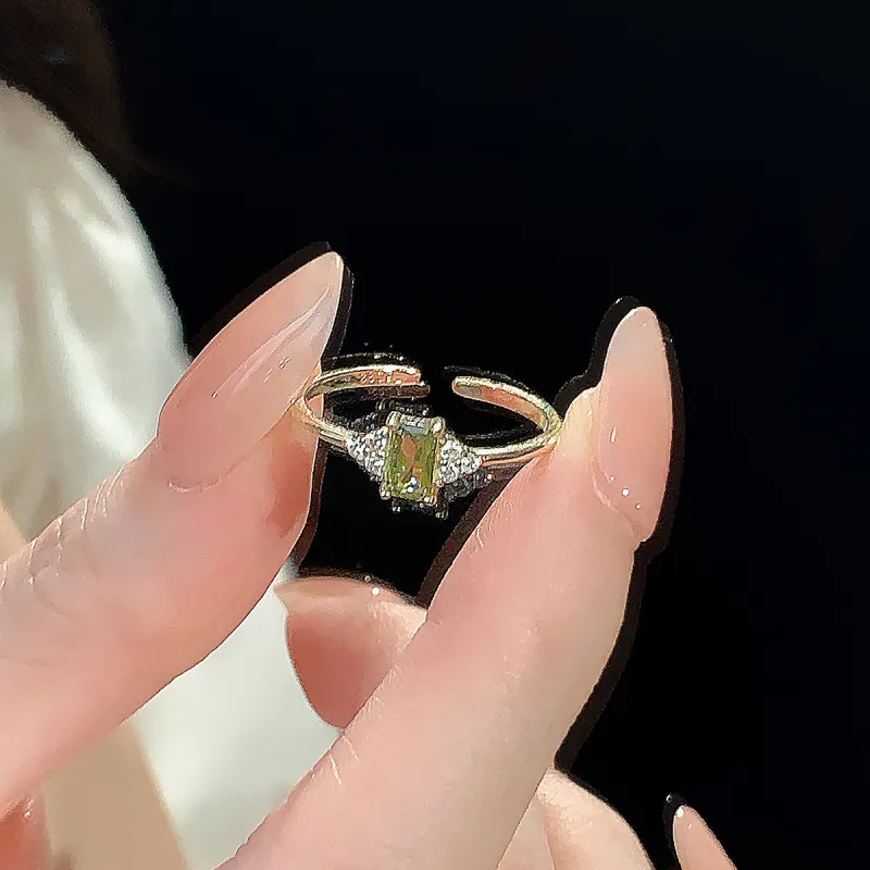 DTOTO S925 Silver Rings Unisex Green-3