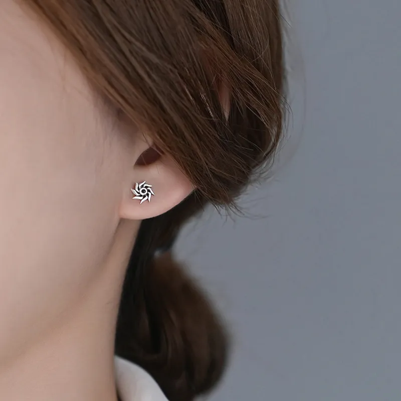 DTOTO 999 Fine Silver Stud Earrings Unisex-5