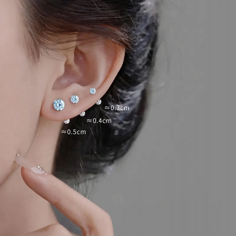 DTOTO S999 Fine Silver Stud Earrings Unisex-11