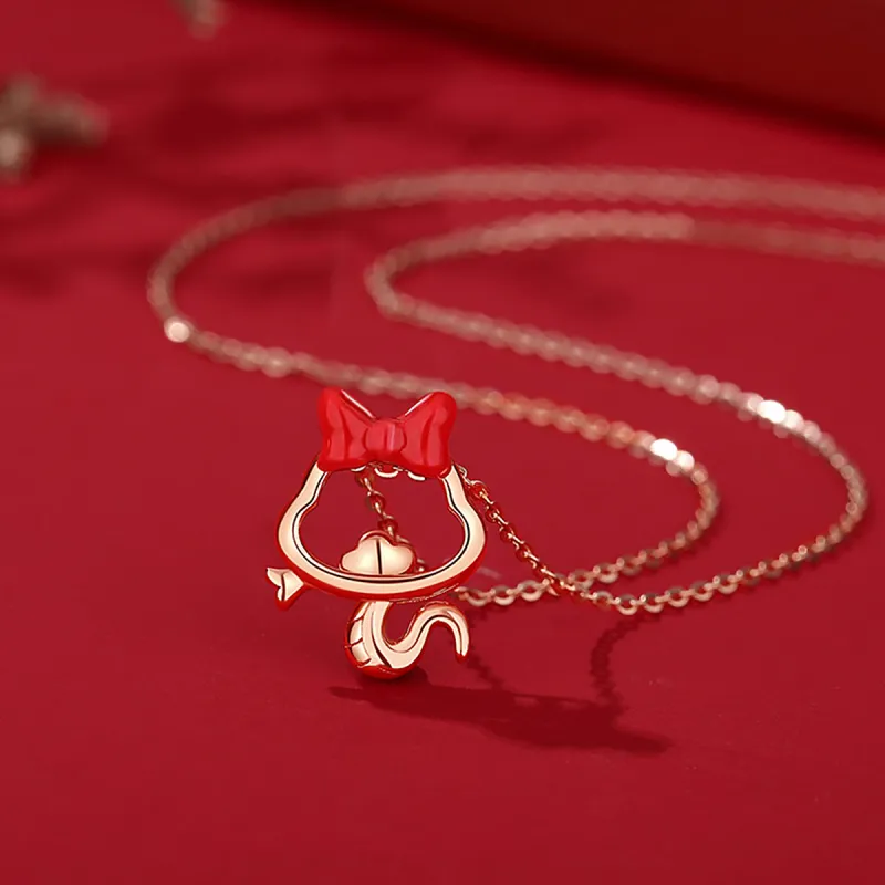 DTOTO S925 Silver Necklaces Unisex Red-4