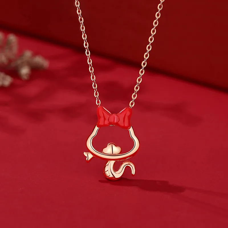 DTOTO S925 Silver Necklaces Unisex Red-3