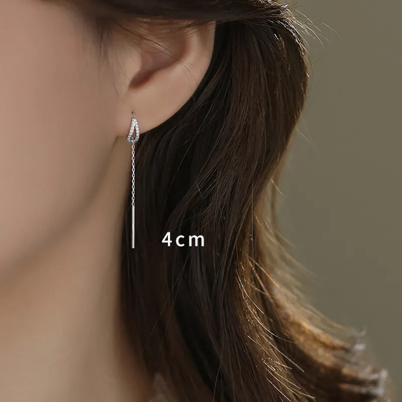 DTOTO 925 Sterling Silver Drop Earrings Unisex-3