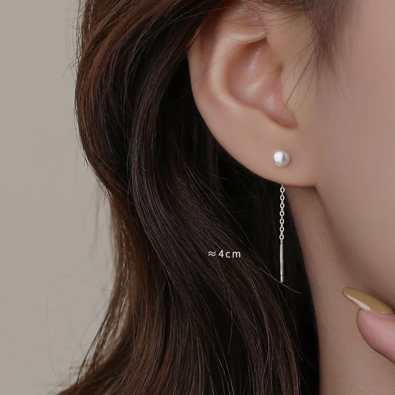 DTOTO S999 Fine Silver Drop Earrings Women's-6
