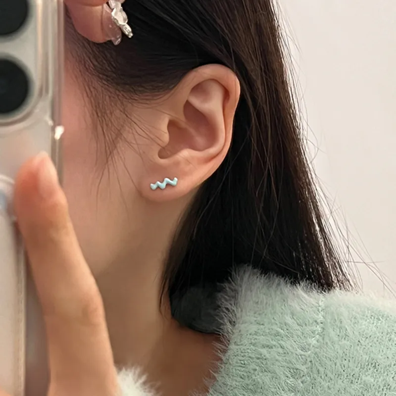 DTOTO 999 Fine Silver Stud Earrings Unisex-1
