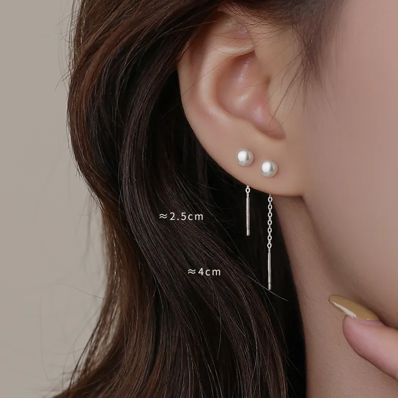 DTOTO S999 Fine Silver Drop Earrings Women's-1