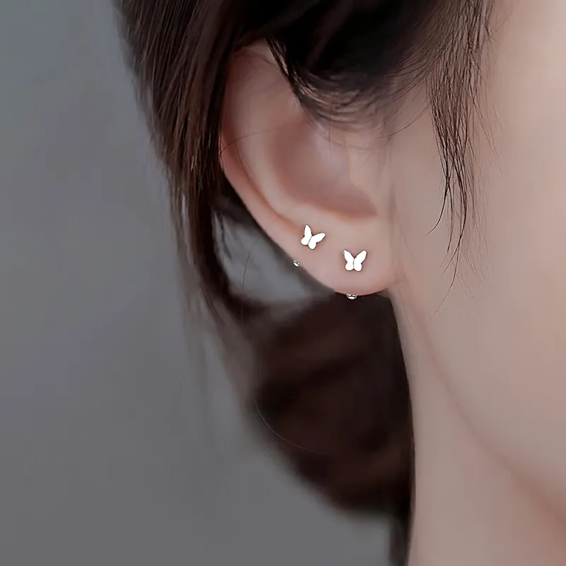 DTOTO 999 Fine Silver Stud Earrings Unisex-1