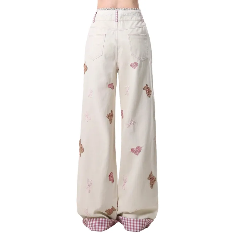 Lizisw Casual Pants Women's Pink-1