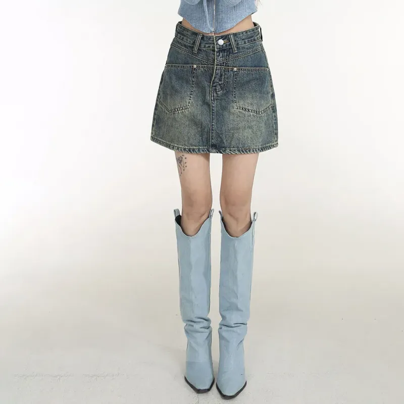 Spicy Gals Denim Short Skirts Women's-9