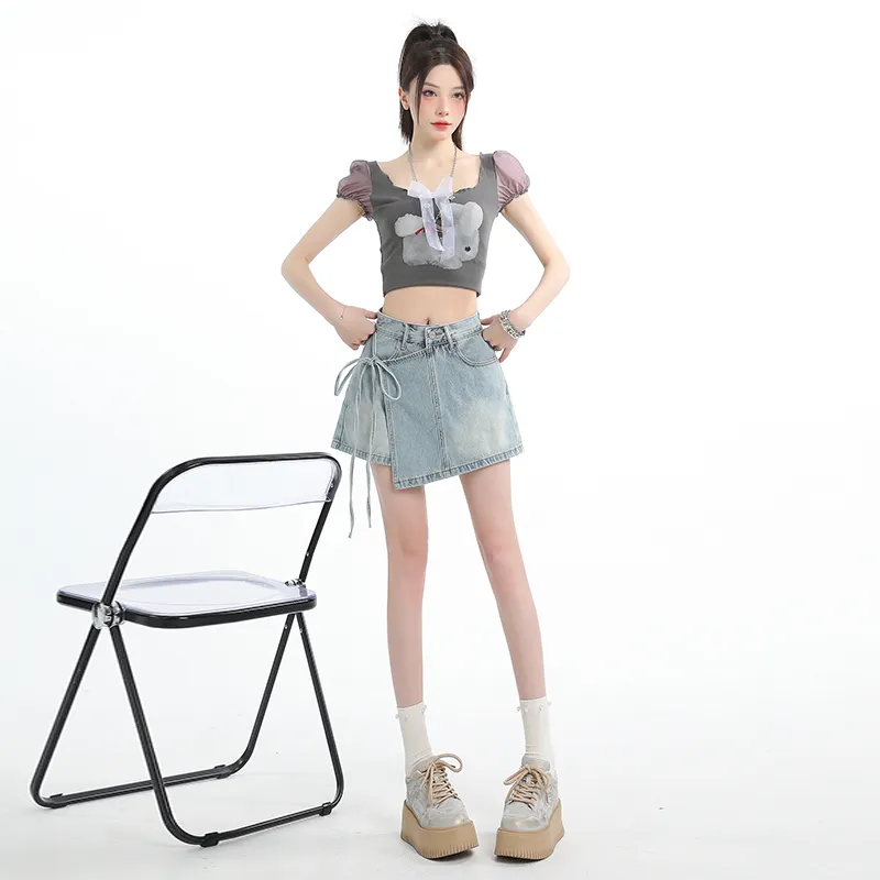 Spicy Gals Denim Short Skirts Women's-13