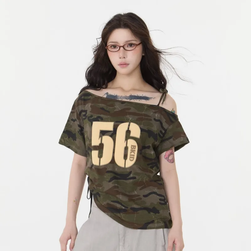 ZWMH T Shirts Women's Camouflage-5