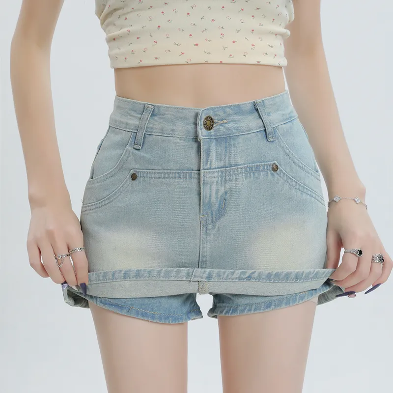 Spicy Gals Denim Short Skirts Women's-5