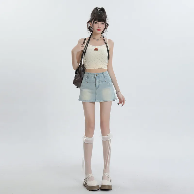 Spicy Gals Denim Short Skirts Women's-10