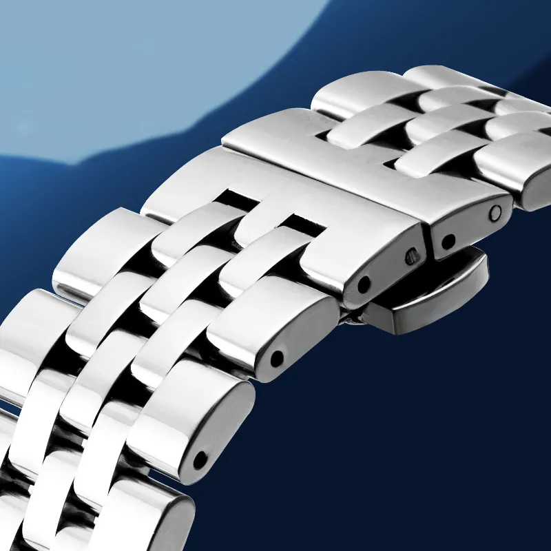 TELENSOSU Automatic Mechanical Movement Stainless Steel Watchband Watch Men's Watches Silver Dial-4
