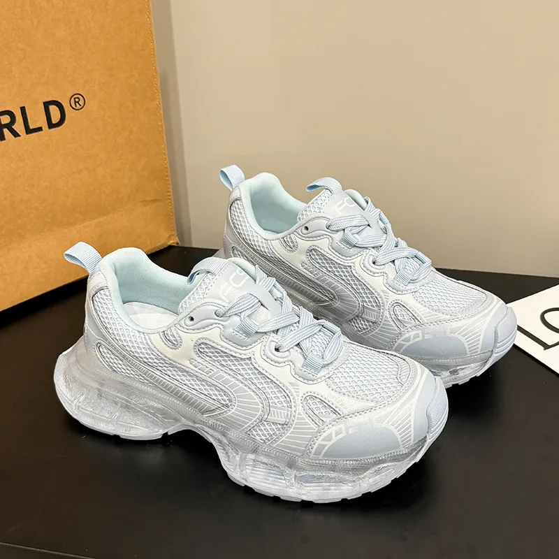 VKOI 1999 Rubber Sole Height Increasing Lightweight Slip Resistant Low Top Chunky Sneakers Women's-10